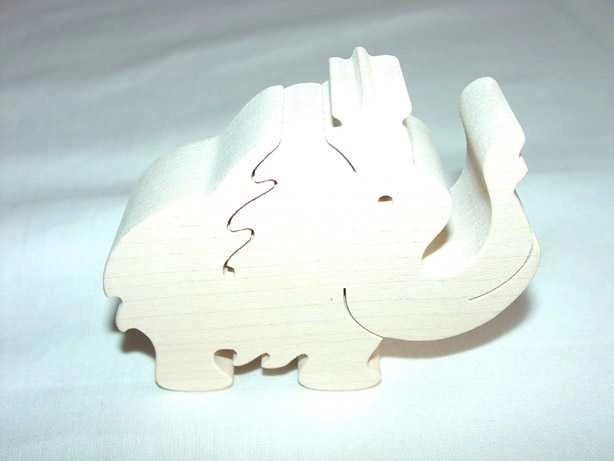 Fauna figurine en bois mammouth