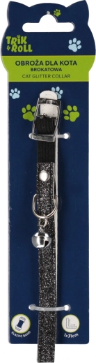 Collier pailleté pour chat avec clochette – noir