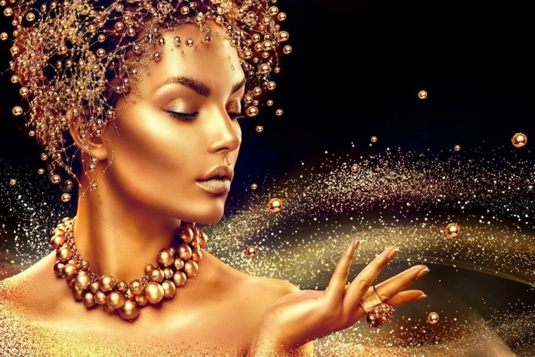 Peinture diamant Femme dans une poussière magique 30 × 40 cm