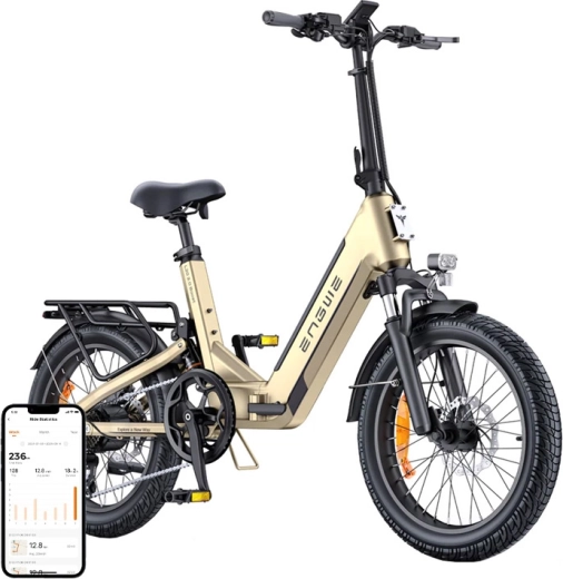 Vélo électrique pliant Engwe L20 3.0 Boost 250 W 16" doré