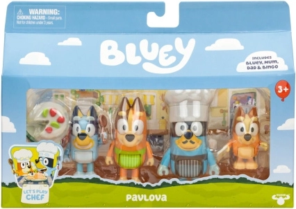 Ensemble de figurines Bluey L'heure du dessert - 4 pièces