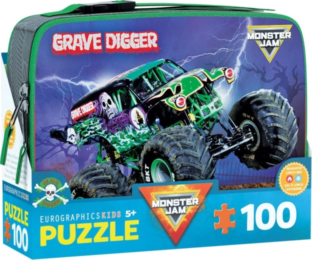 Puzzle dans une boîte à goûter EUROGRAPHICS GRAVE DIGGER MONSTER JAM 100 pièces
