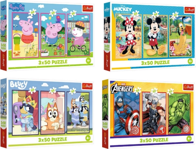 Puzzle 3×50 pièces – motif aléatoire