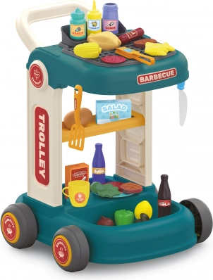 Chariot de barbecue avec accessoires 34 × 36 × 37 cm