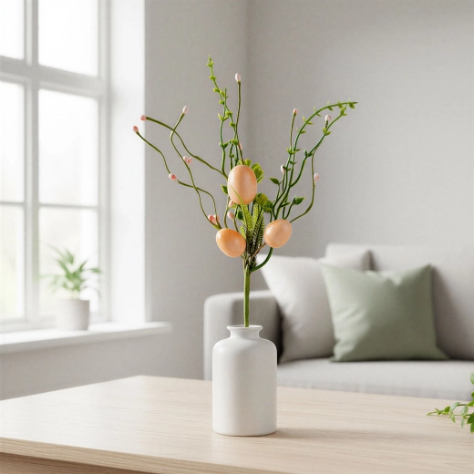 Branche de Pâques avec œufs roses