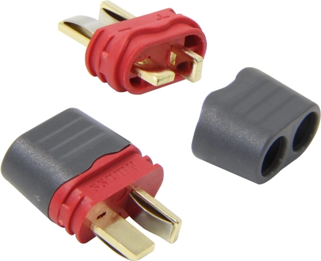 Connecteur haute intensité JAMARA T-Dean avec contacts plaqués or et capuchon isolant – paire