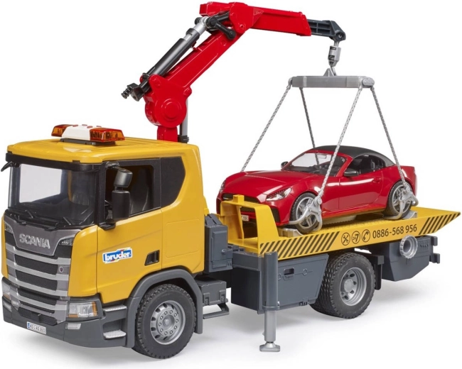 BRUDER Scania Super 560R, dépanneuse avec roadster, lumière et son