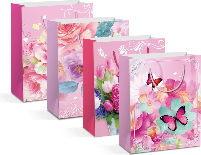 Sac cadeau en papier de Noël pour bouteille - 1 pièce
