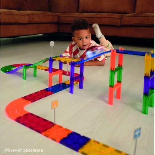 Cleverclixx piste de course magnétique Intense – set de virages (15 pièces)