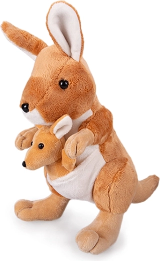 Kangourou en peluche avec bébé 29 cm