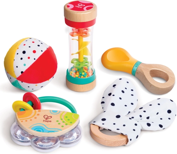 Kit sensoriel de jouets 5 en 1 pour bébés Hape