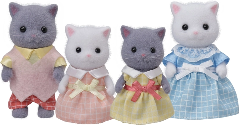 Famille de chats persans