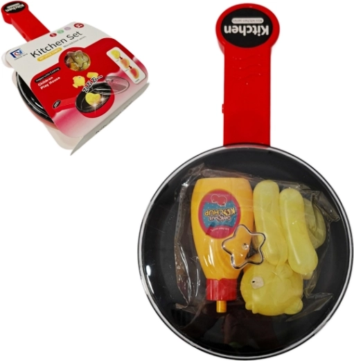 Poêle de cuisine jouet changeant de couleur avec ensemble d’accessoires