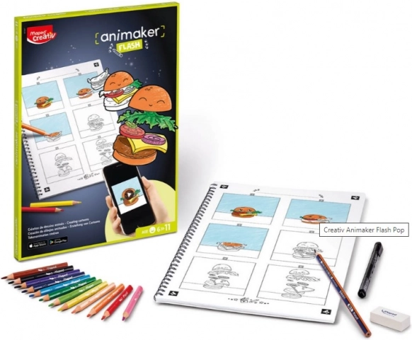 Coffret créatif pour créer des animations MAPED Creativ Animaker Flash Pop