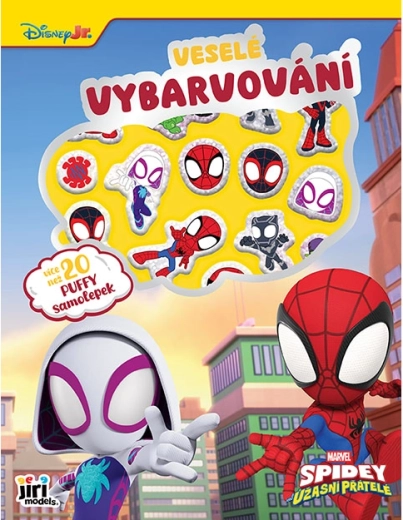 Coloriage joyeux avec super autocollants Spidey