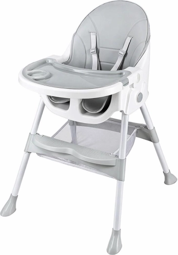Chaise haute BABY MIX Nora, gris poussiéreux
