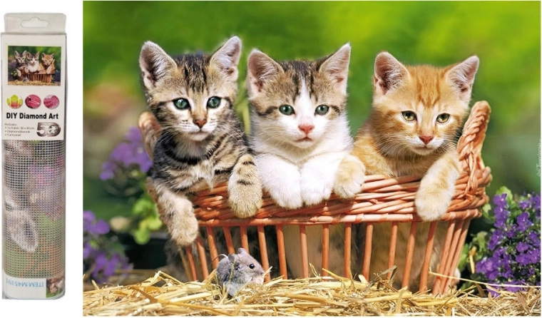 Mosaïque diamant chatons dans un panier - 1 pièce