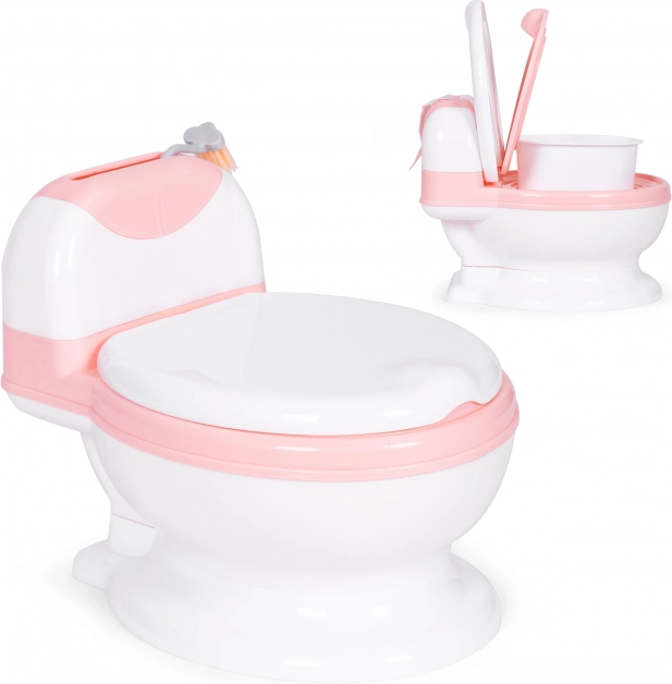 Pot de toilette avec insert amovible, abattant enfant fermé et brosse ECOTOYS
