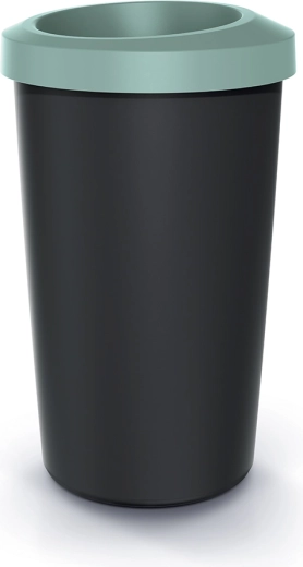 Poubelle à couvercle ouvert 35 L en plastique recyclé
