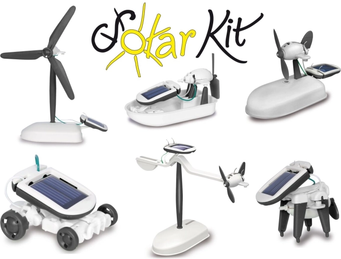JAMARA kit de construction solaire 6 en 1 noir et blanc