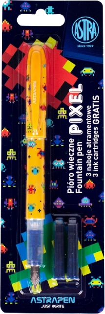Stylo-plume Astra Pixel avec trois cartouches