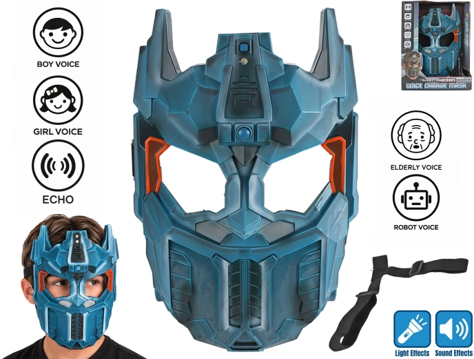 Masque robotique bleu avec changeur de voix TransforMACHINES