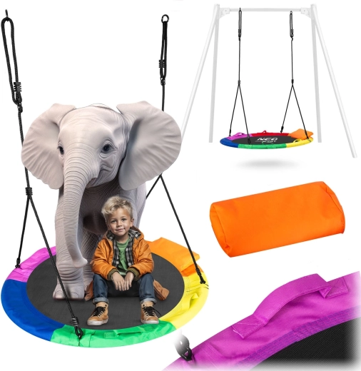 Neo-Sport Swingo XXL balançoire nid multicolore 120 cm