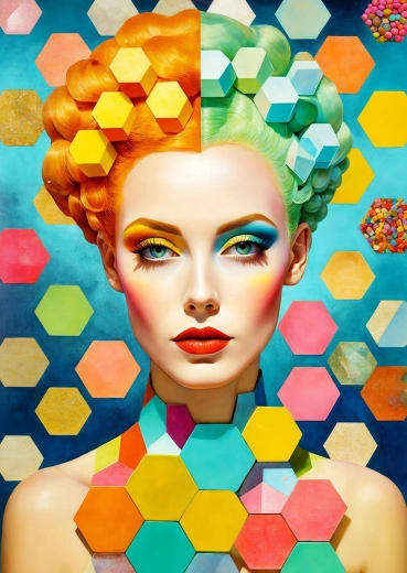 Puzzle ENJOY portrait hexagonal 1000 pièces