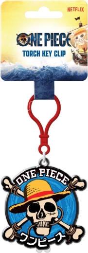 One Piece porte-clés avec lampe torche Straw Hat Crew Icon