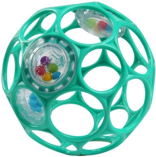 Balle hochet Oball Rattle 10 cm, turquoise foncé