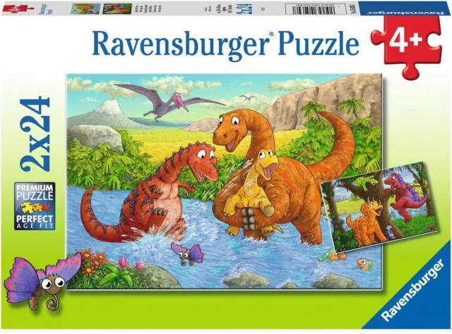 Puzzle RAVENSBURGER dinosaures ludiques 2×24 pièces