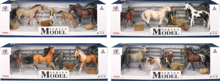 Animaux de la ferme – set cheval avec poulain et nourriture
