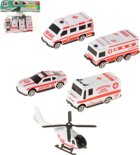 Véhicules de secours Adar – kit premiers secours 5 pcs (4 voitures + hélicoptère)