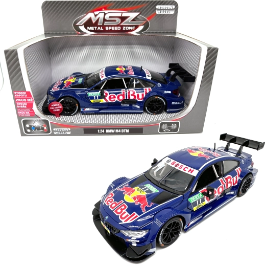 Modèle métallique BMW M4 DTM Red Bull avec lumière et son 1:24