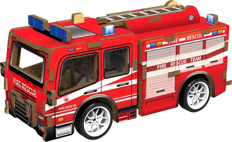 2Kids Toys puzzle 3D en bois camion de pompiers
