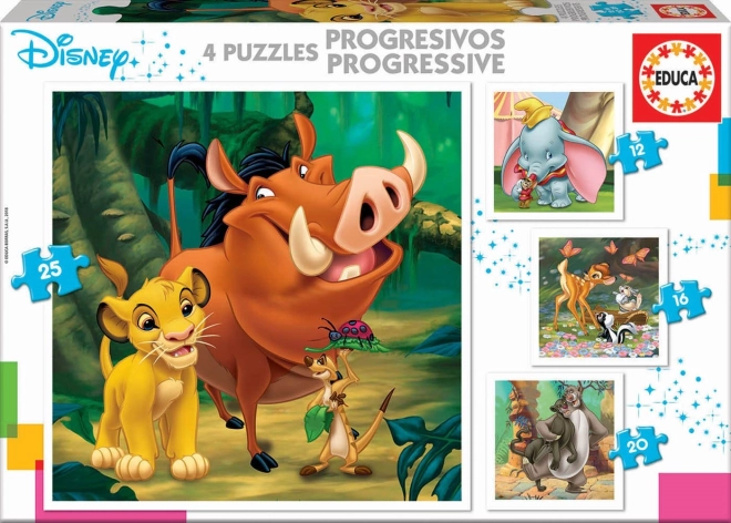 Educa puzzle Disney contes de fées 4 en 1