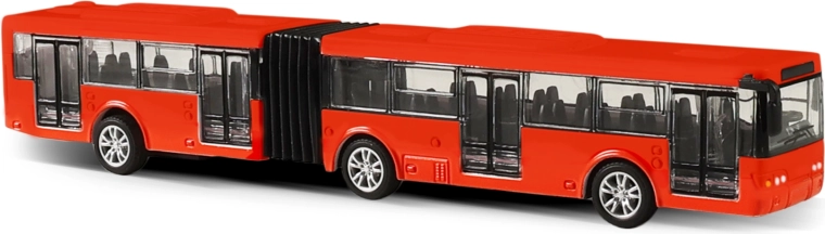 Autobus urbain articulé en métal – rouge, 18 cm