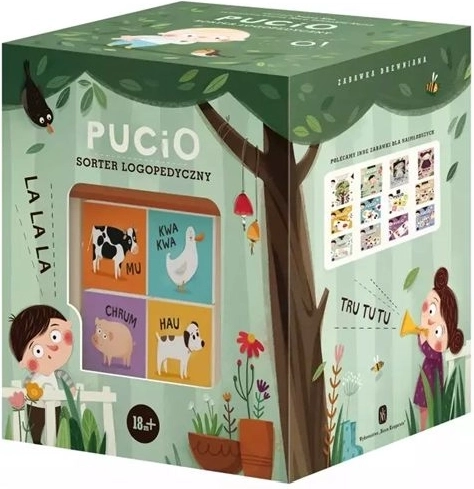 Pucio trieur de formes orthophonique – jouet éducatif en bois en forme de maisonnette