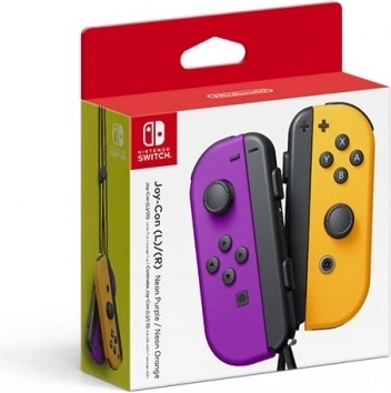 Paire de Joy-Con Violet Néon/Orange Néon