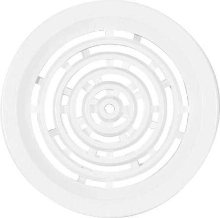 Grille d’aération en plastique 50 mm blanche, lot de 4 pièces