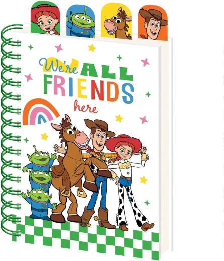Bloc-notes A5 à spirale Toy Story avec marque-pages