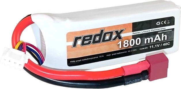 Accumulateur Redox LiPo 1800 mAh 11,1 V 40C