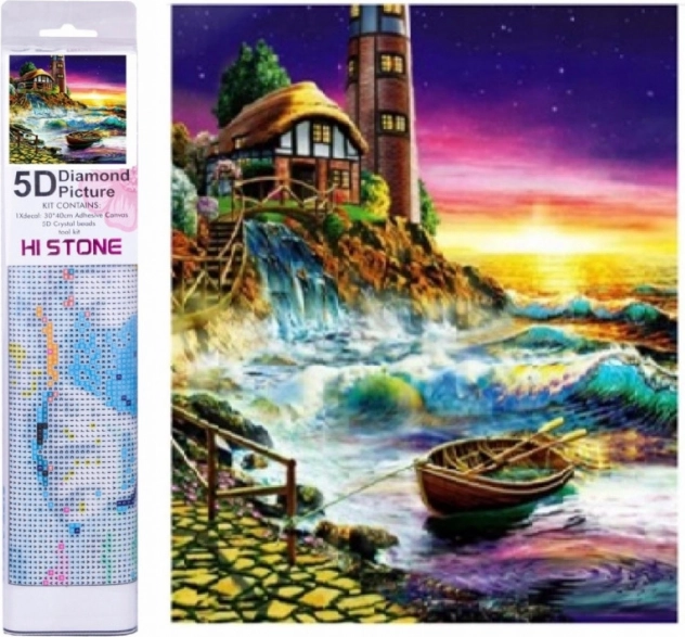 Peinture diamant Côte orageuse 30 × 40 cm