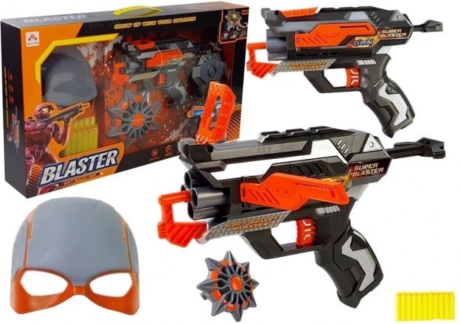 Set blaster en mousse avec masque et fléchettes
