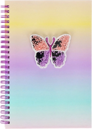 Carnet à spirale A5 avec motif papillons