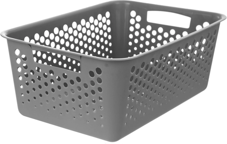 Panier de rangement UH Art gris 36,5 × 25,5 × 14,5 cm