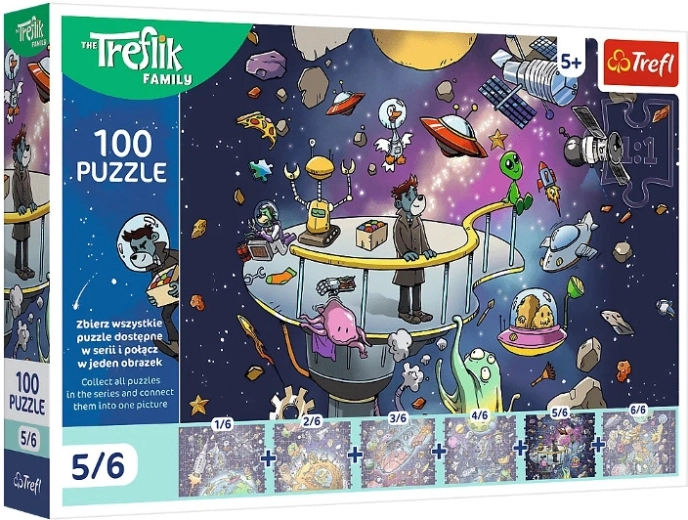 Puzzle 100 pièces Treflikové : Bert dans l’espace