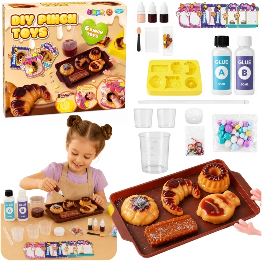 Kit créatif DIY pour fabriquer des squishies gourmandises à écraser