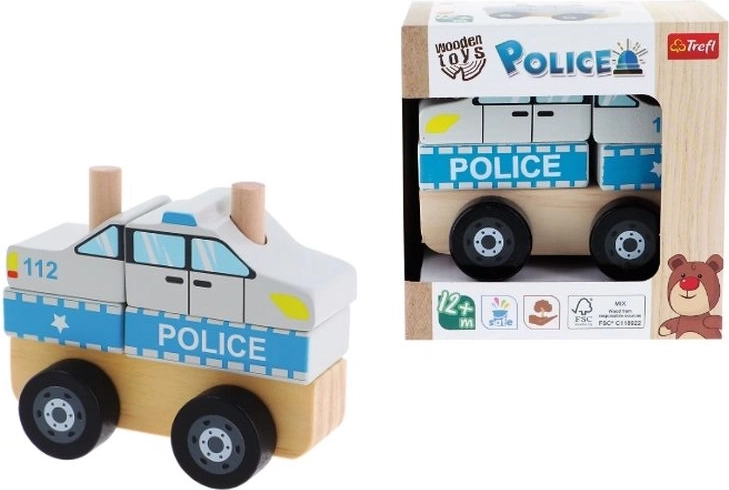 Jouet en bois Trefl – voiture de police