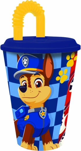 Gobelet avec paille PAW Patrol 430 ml en plastique